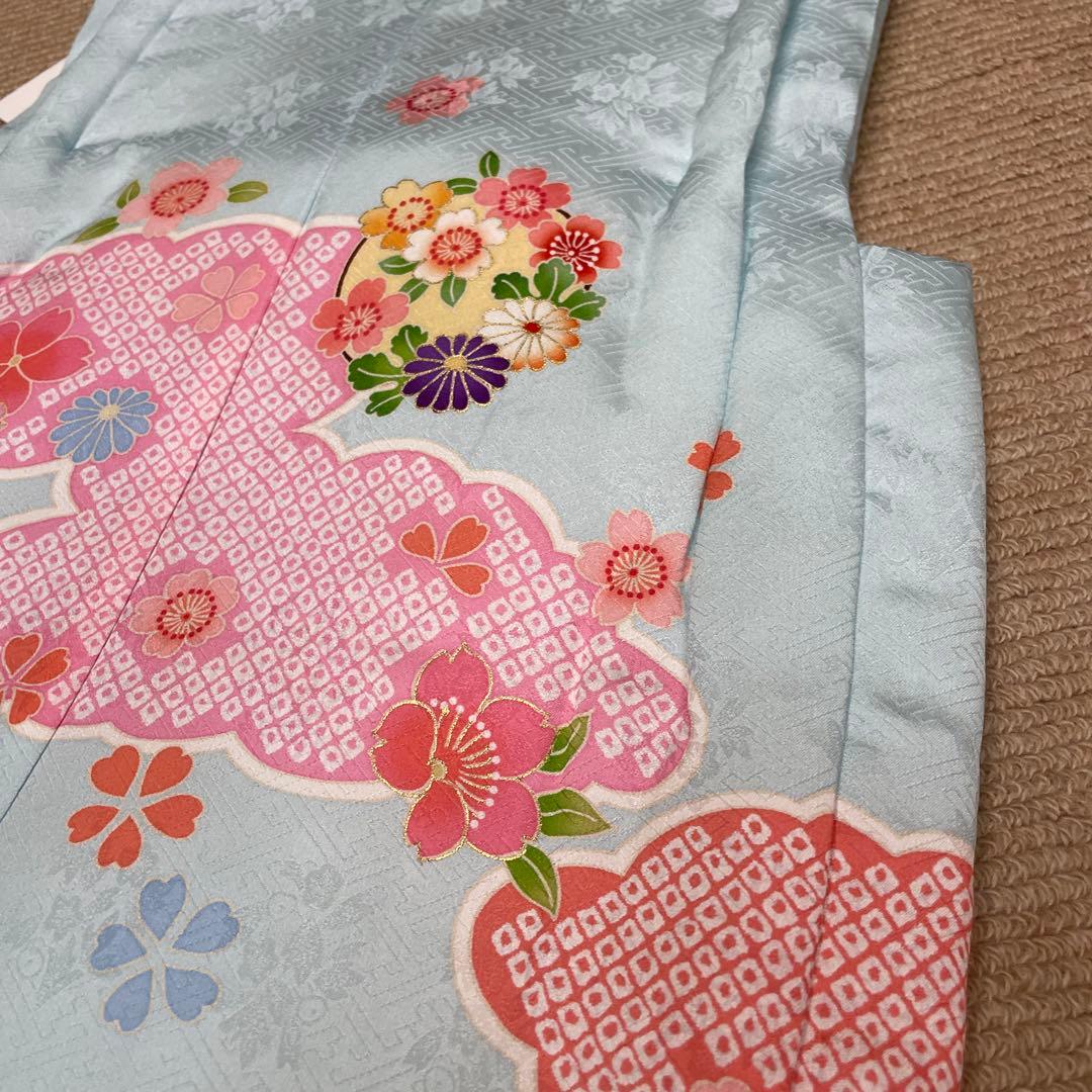 新品 正絹 ミツ身 被布 ヒフ 日本製 羽衣 七五三 三歳お祝い着 友禅 和装
