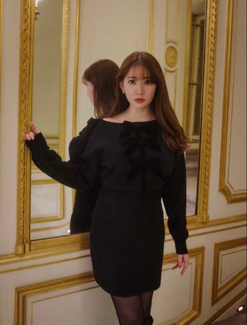 ワンピース herlipto Simone Knit Mini Dress