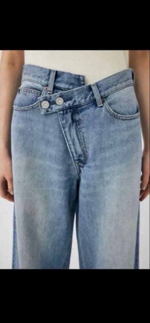 美品 MOUSSY CROSS WAIST WIDE STRAIGHT 2