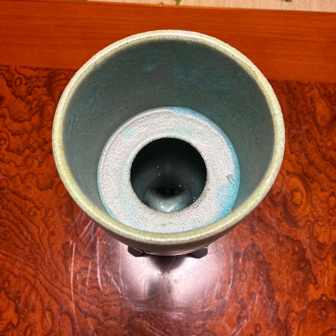 【未使用】小原流　池坊　草月流 嵯峨御流　いけばな　華道　変形花器　清山焼　2点