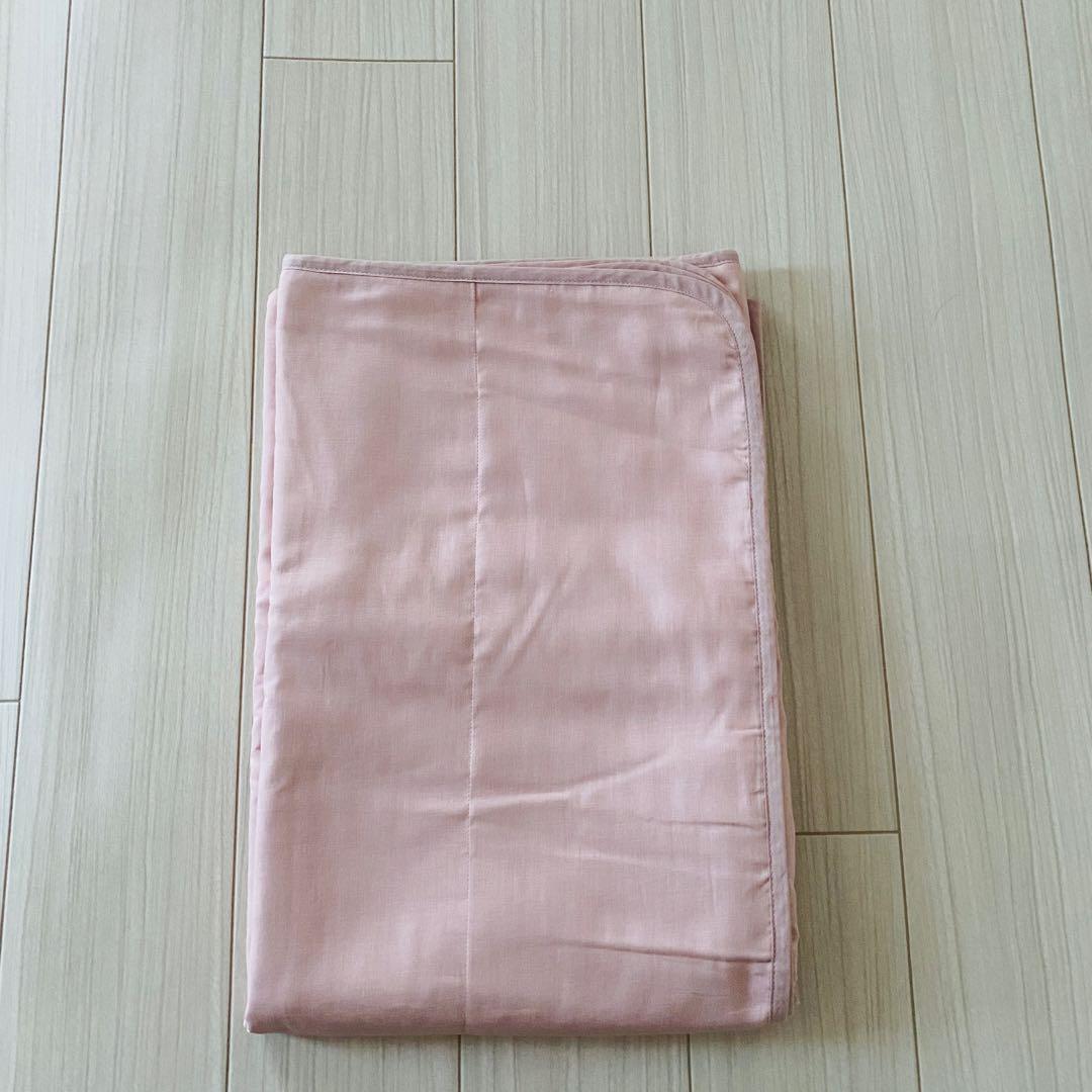 ☆訳あり☆ 新品 ガーゼケット 1枚 日本製 シングル ピンク 希少品 裏面麻混