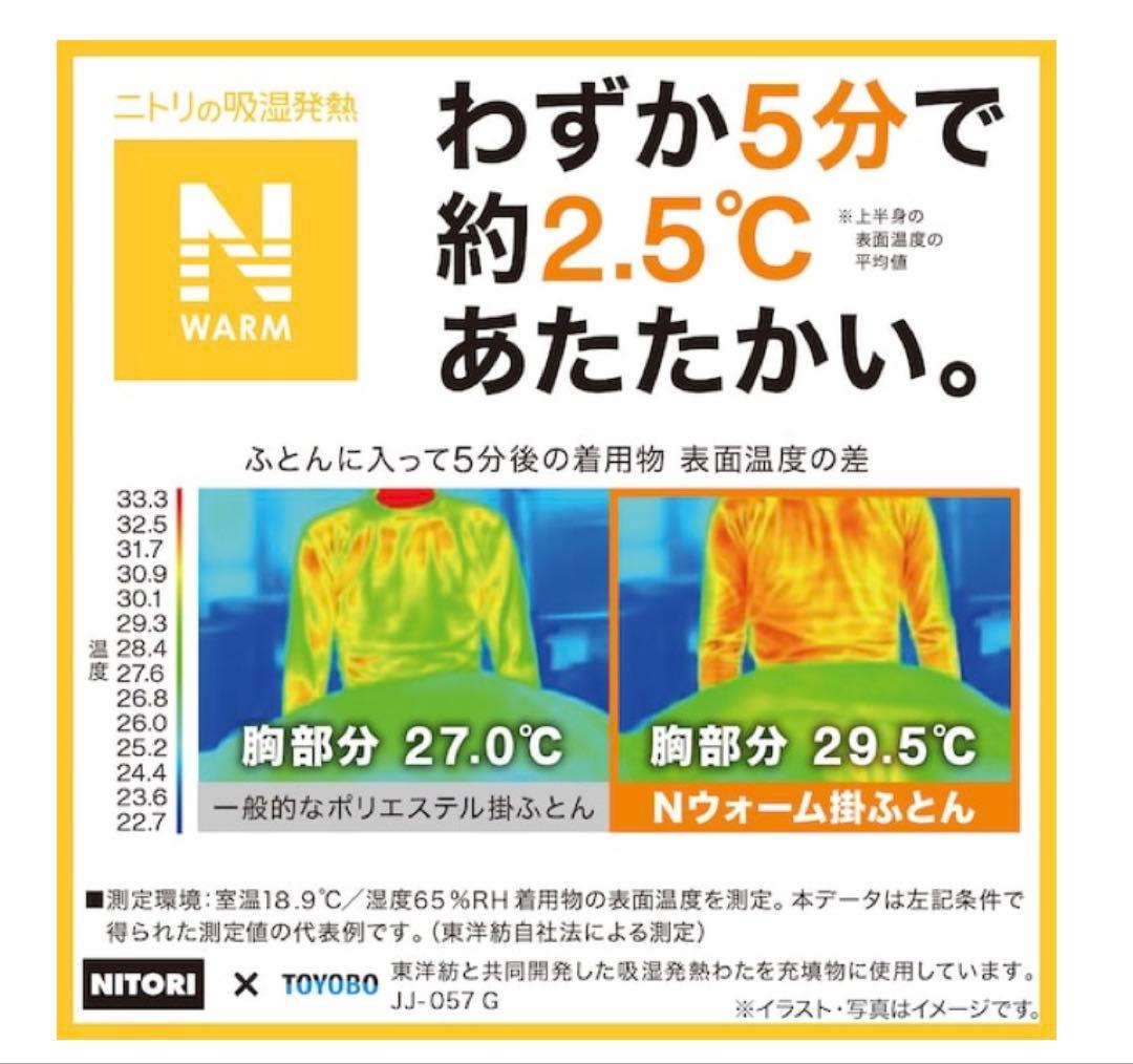 新品【NITORIお布団4点セット】N-WARMシングル 掛け布団 敷パット