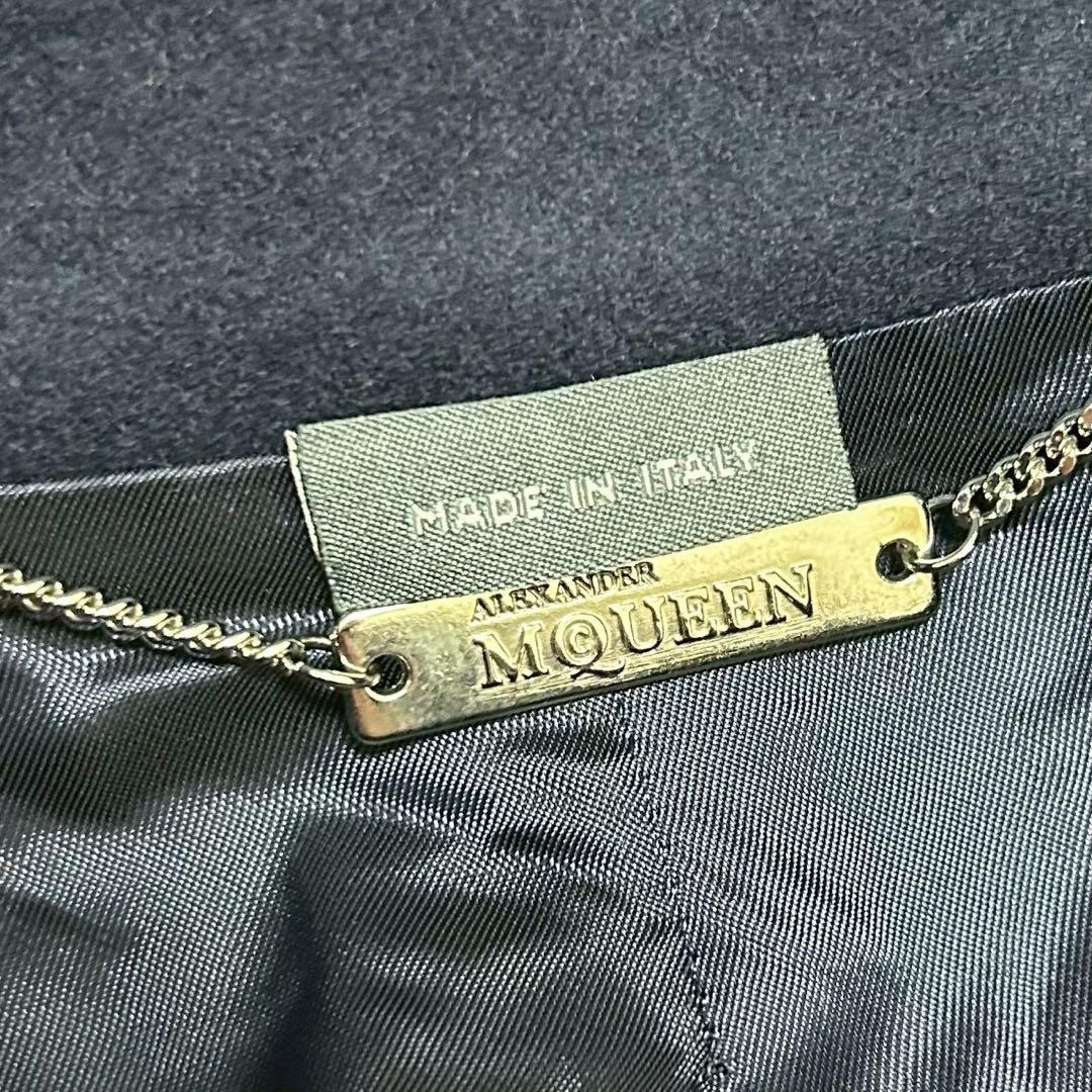 【ALEXANDER McQUEEN】 黒 フレアコート 金ボタン 40 伊製