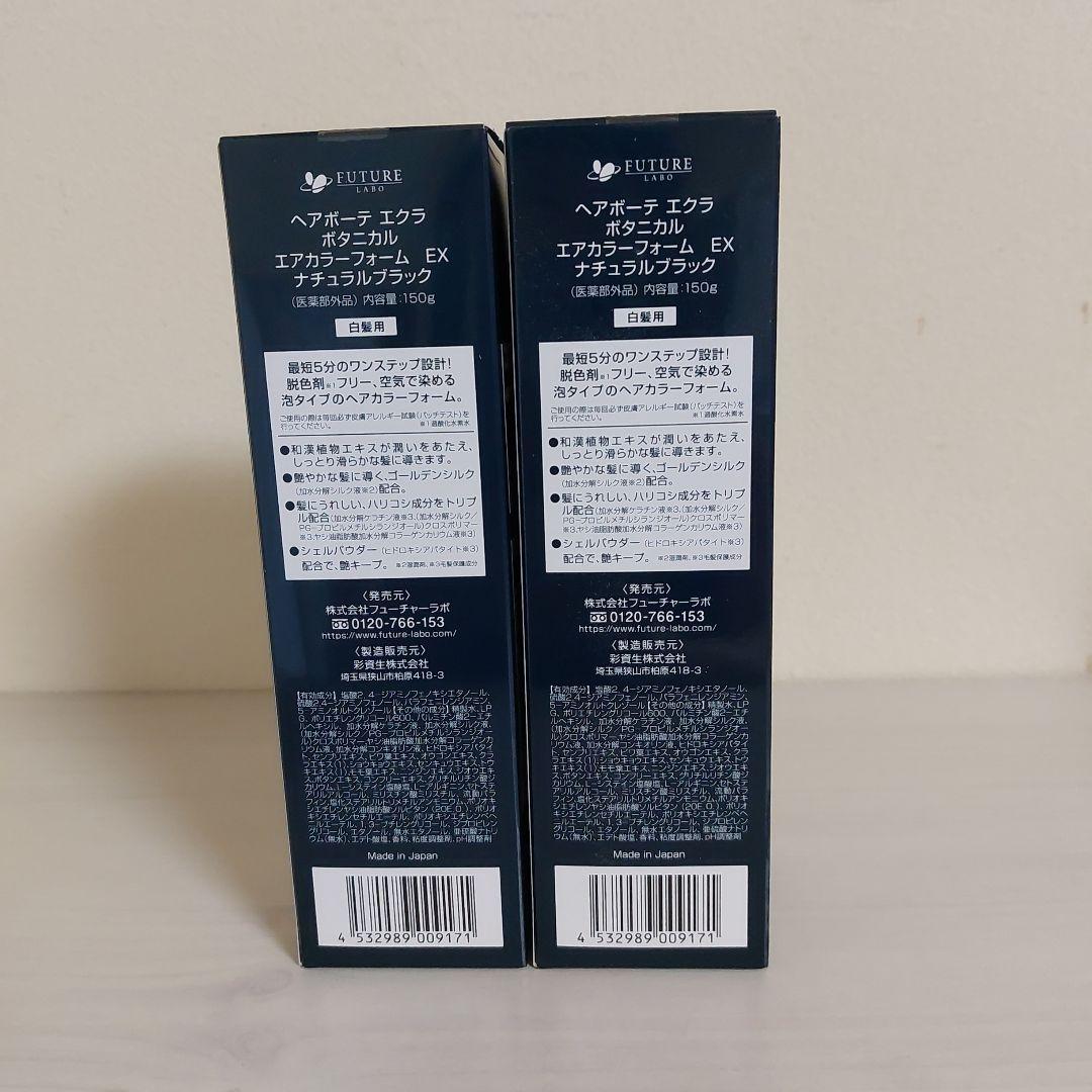 ヘアボーテ　エクラ　ボタニカルエアカラーフォーム　ブラック　150g 2本
