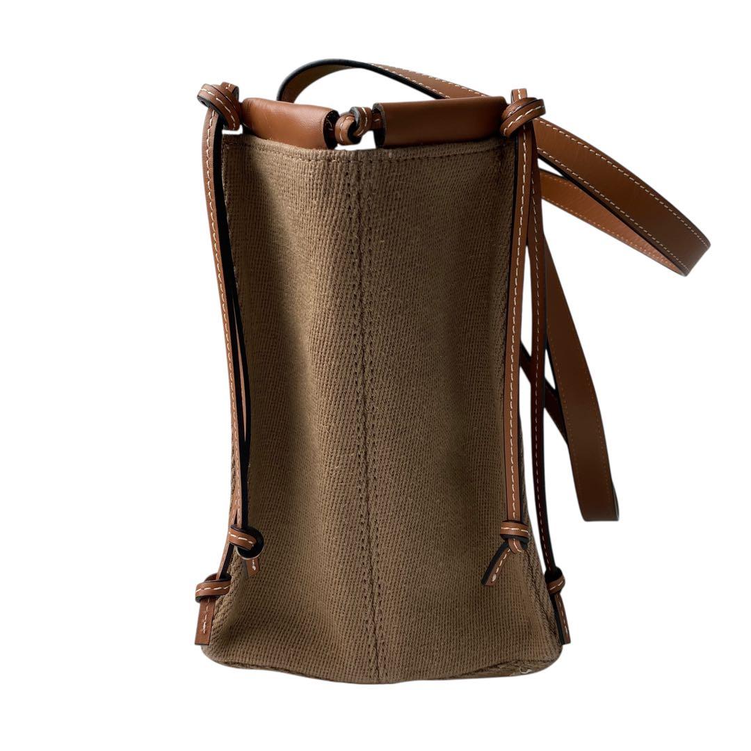 ロエベ LOEWE クッション トートバッグ キャンバス レザー