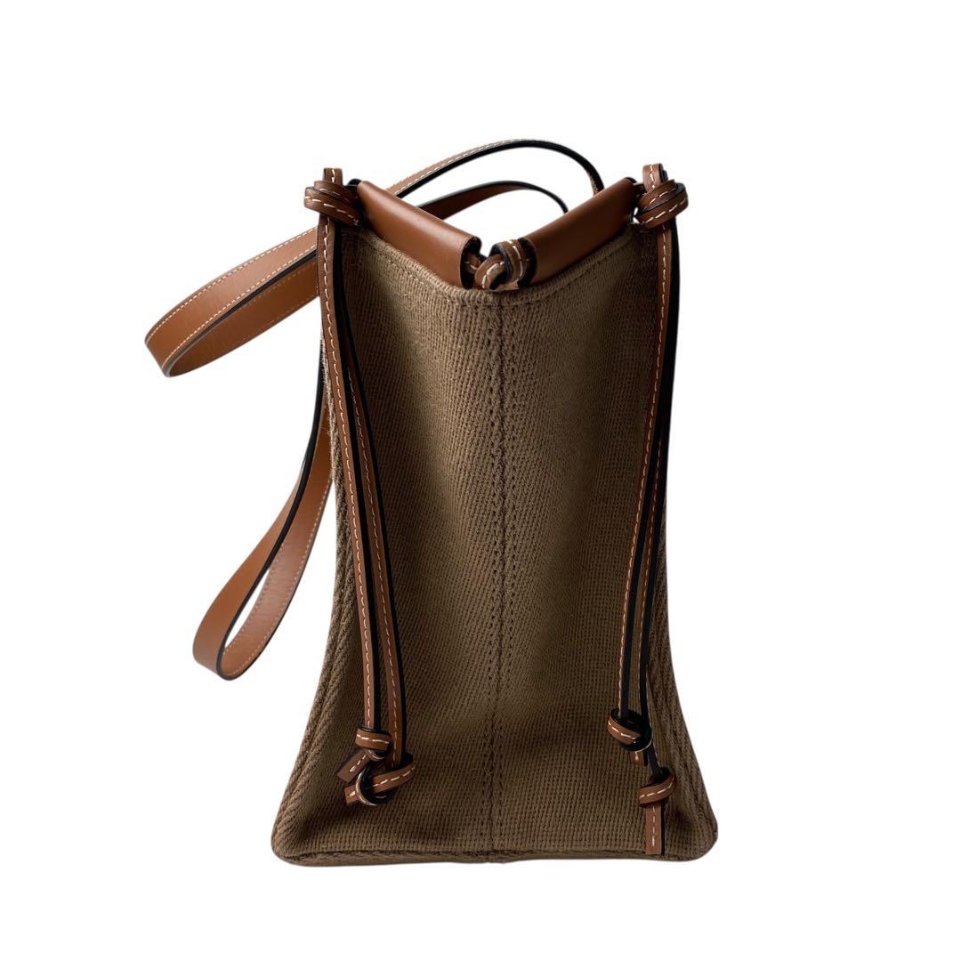 ロエベ LOEWE クッション トートバッグ キャンバス レザー