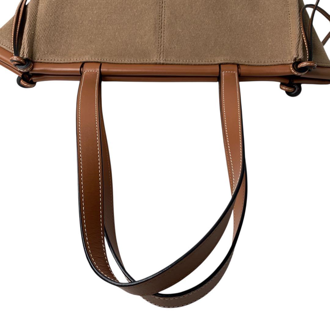 ロエベ LOEWE クッション トートバッグ キャンバス レザー