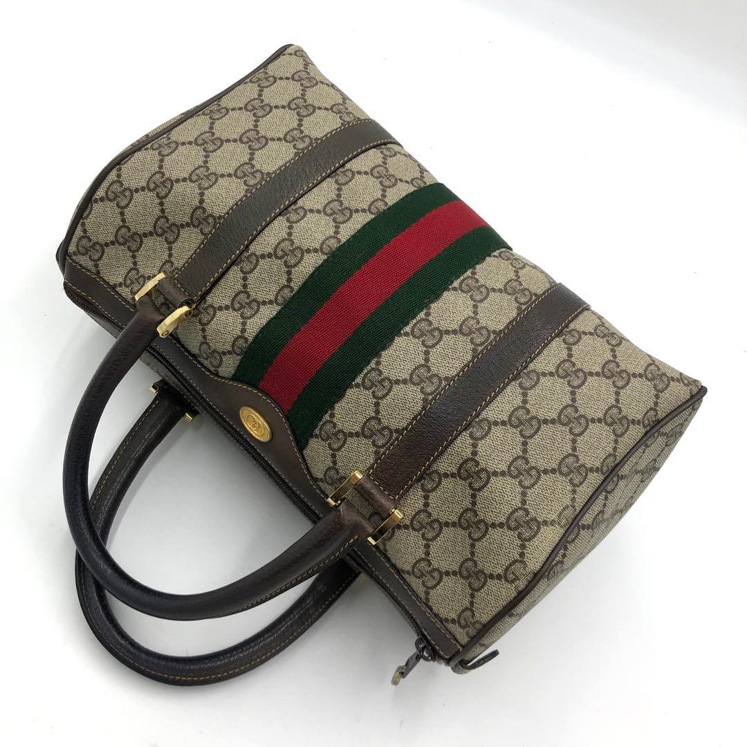 【極美品✨】グッチ ヴィンテージ シェリーライン GG ミニボストンバッグ
