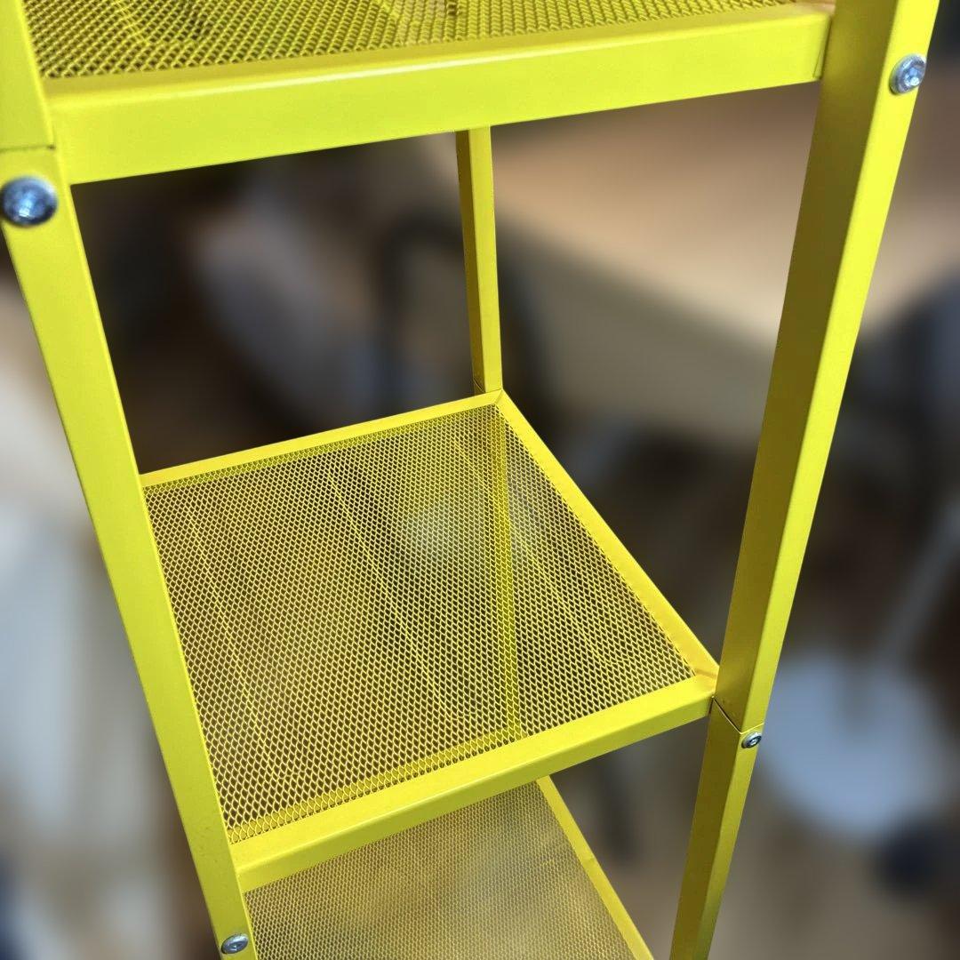 美品　IKEA LERBERG レールベリ シェルフユニット イエロー　説明書付