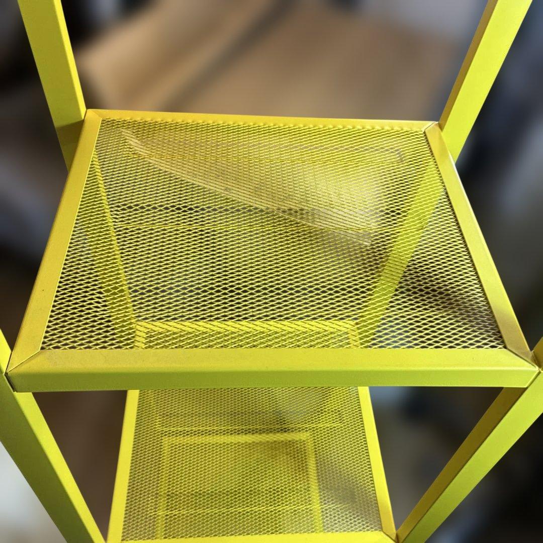 美品　IKEA LERBERG レールベリ シェルフユニット イエロー　説明書付