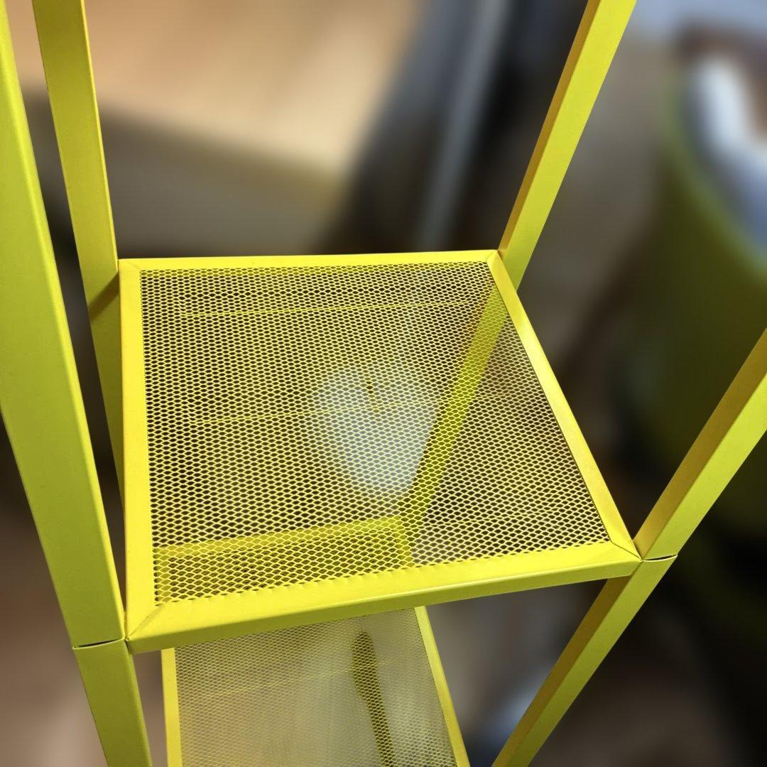 美品　IKEA LERBERG レールベリ シェルフユニット イエロー　説明書付