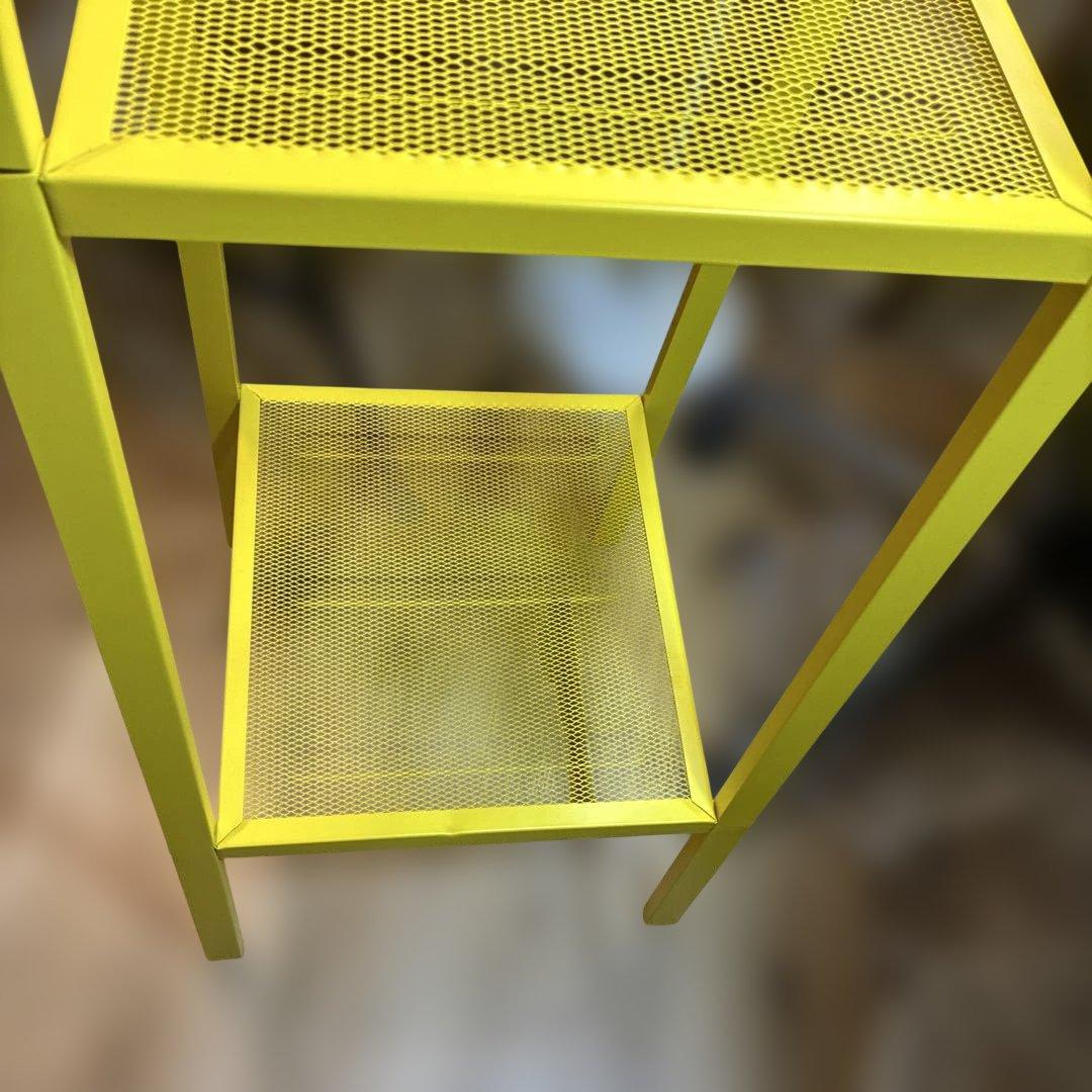 美品　IKEA LERBERG レールベリ シェルフユニット イエロー　説明書付