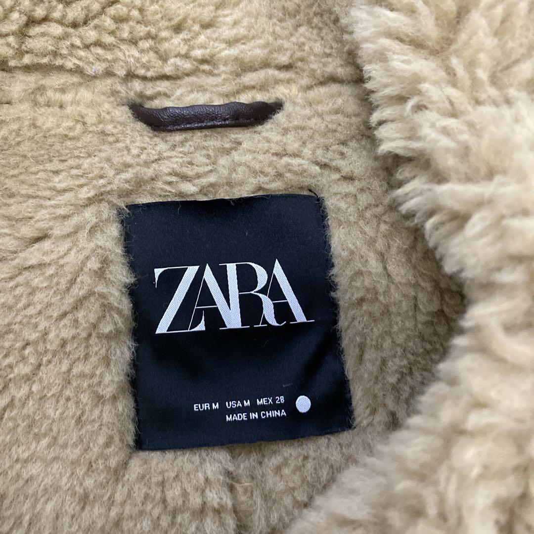 完売モデルZARA ザラ　ダブルフェイスショート ボアジャケット XS レザー