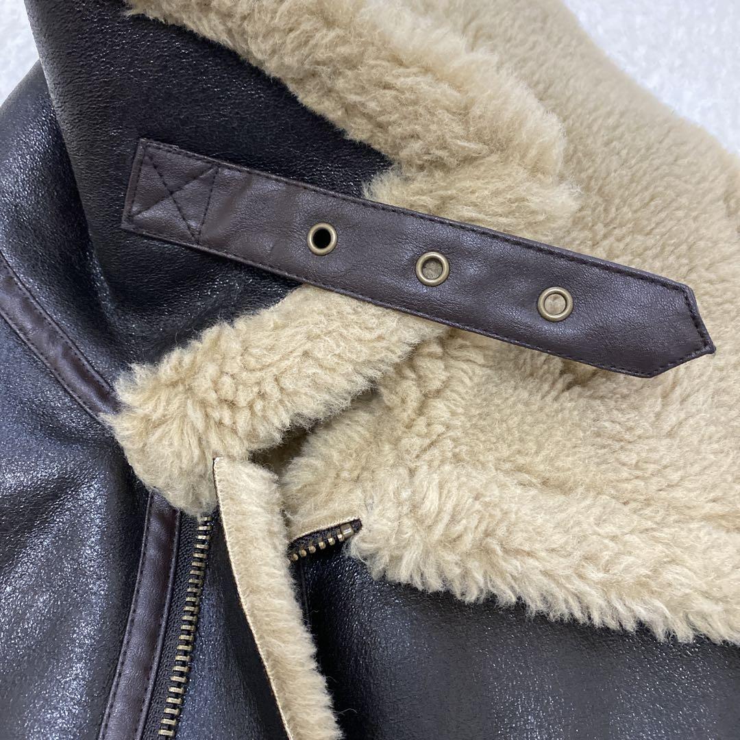 完売モデルZARA ザラ　ダブルフェイスショート ボアジャケット XS レザー