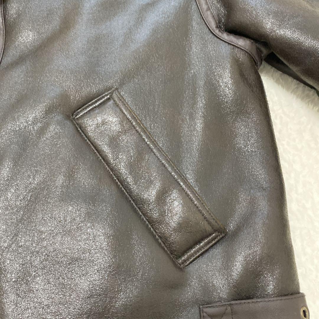 完売モデルZARA ザラ　ダブルフェイスショート ボアジャケット XS レザー