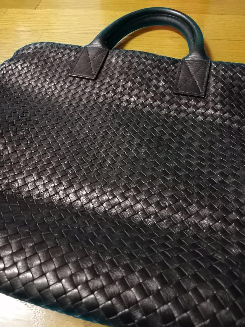 【定価10万】バーニーズニューヨーク高級イントレチャートレザートートバッグ人気茶