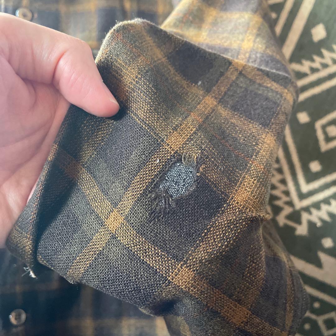 「skmt」60s Pendleton チェック柄ブラウンウールシャツM