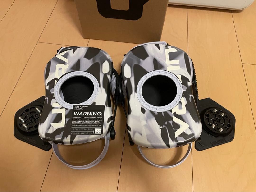 Union スノーボードビンディング ホワイト/ブラック