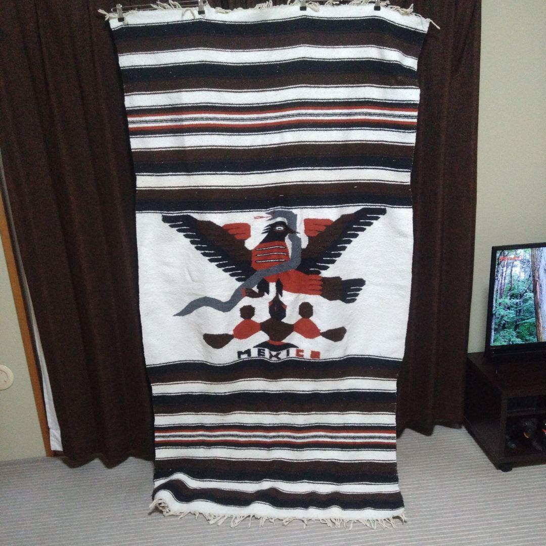 メキシコ ラグマット ワシ柄