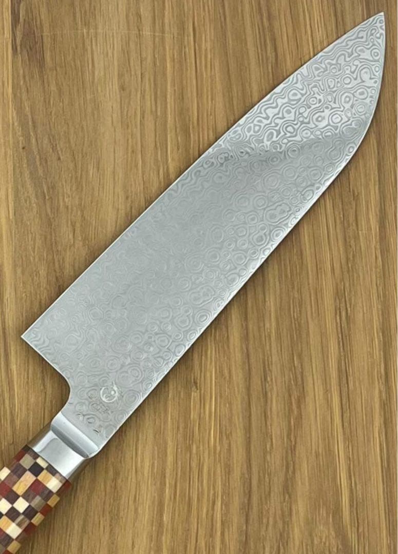 龍泉刃物　鳳炎龍　コアレス　vg10 + vg2 三徳170mm 寄木ハンドル