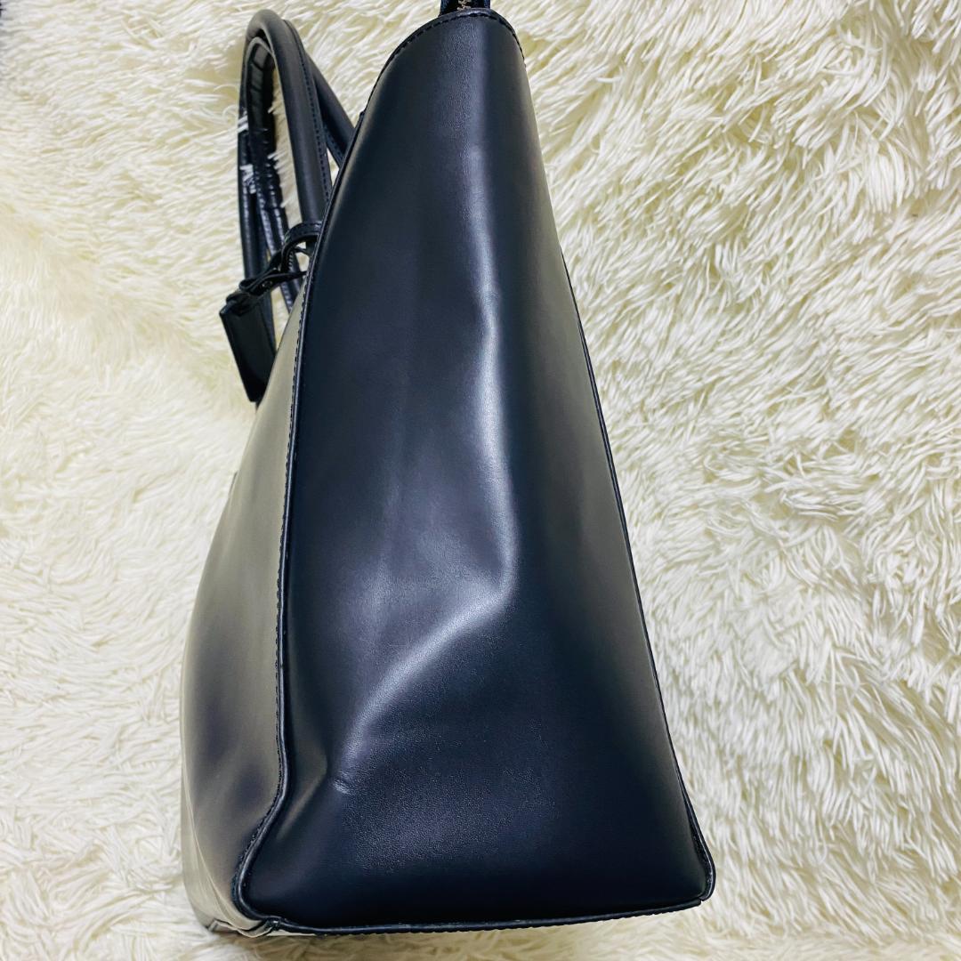 【極美品】ムラ MURA ブラックレザートートバッグ A４収納可 ビジネス