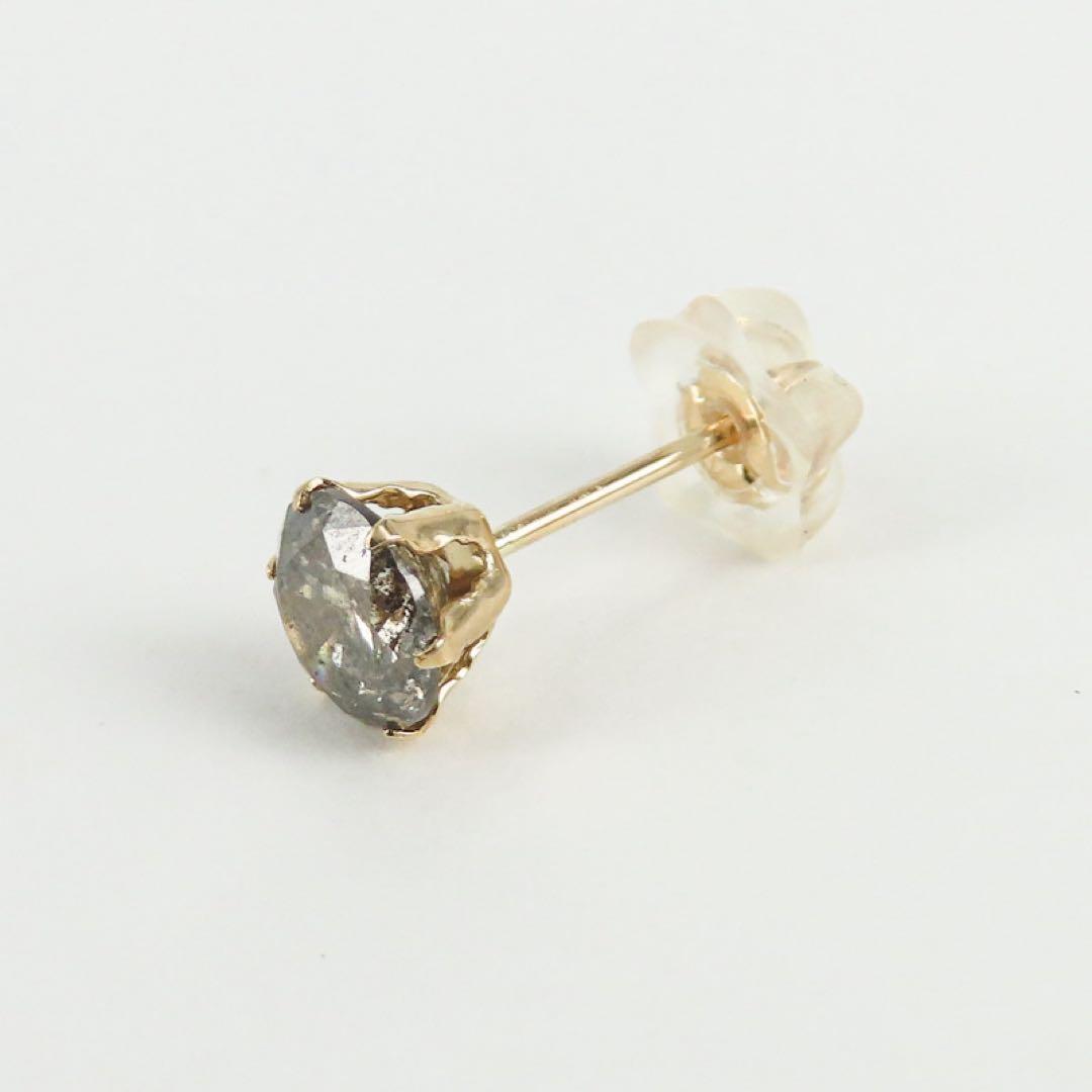 —*.様 K10YG 天然ダイヤモンド 0.55ct 片耳ピアス｜一粒タイプ｜1