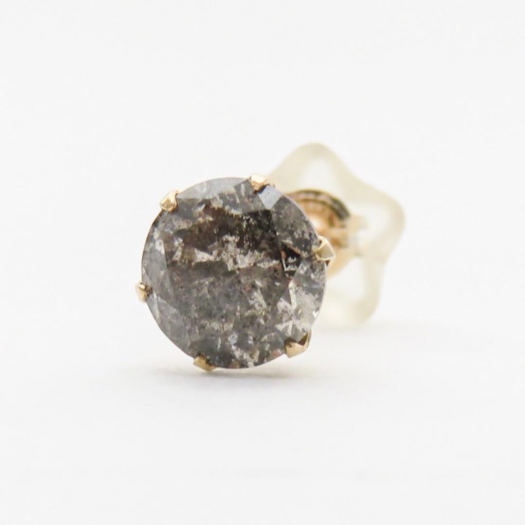 —*.様 K10YG 天然ダイヤモンド 0.55ct 片耳ピアス｜一粒タイプ｜1