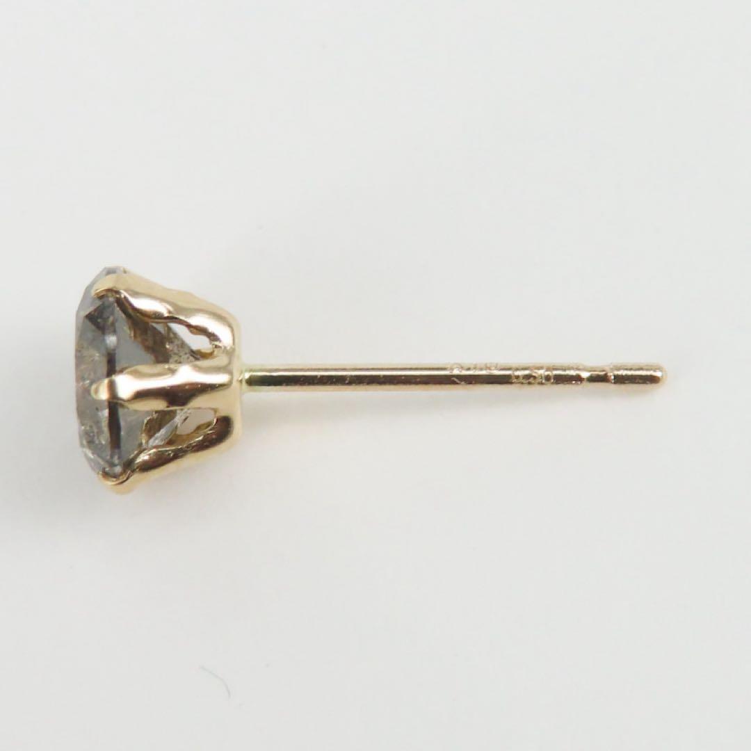 —*.様 K10YG 天然ダイヤモンド 0.55ct 片耳ピアス｜一粒タイプ｜1