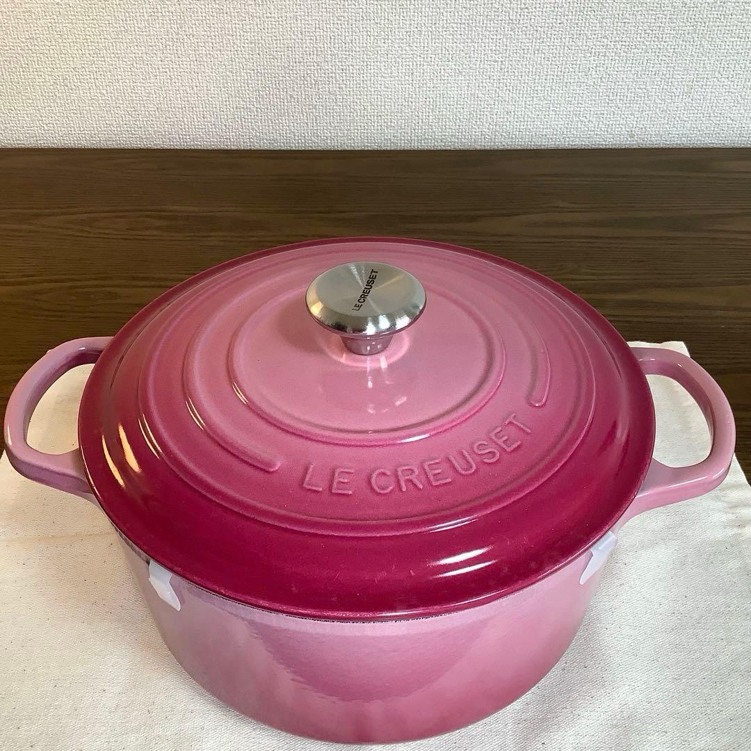 【美品】レア　ルクルーゼ　ココットロンド　鍋22cm