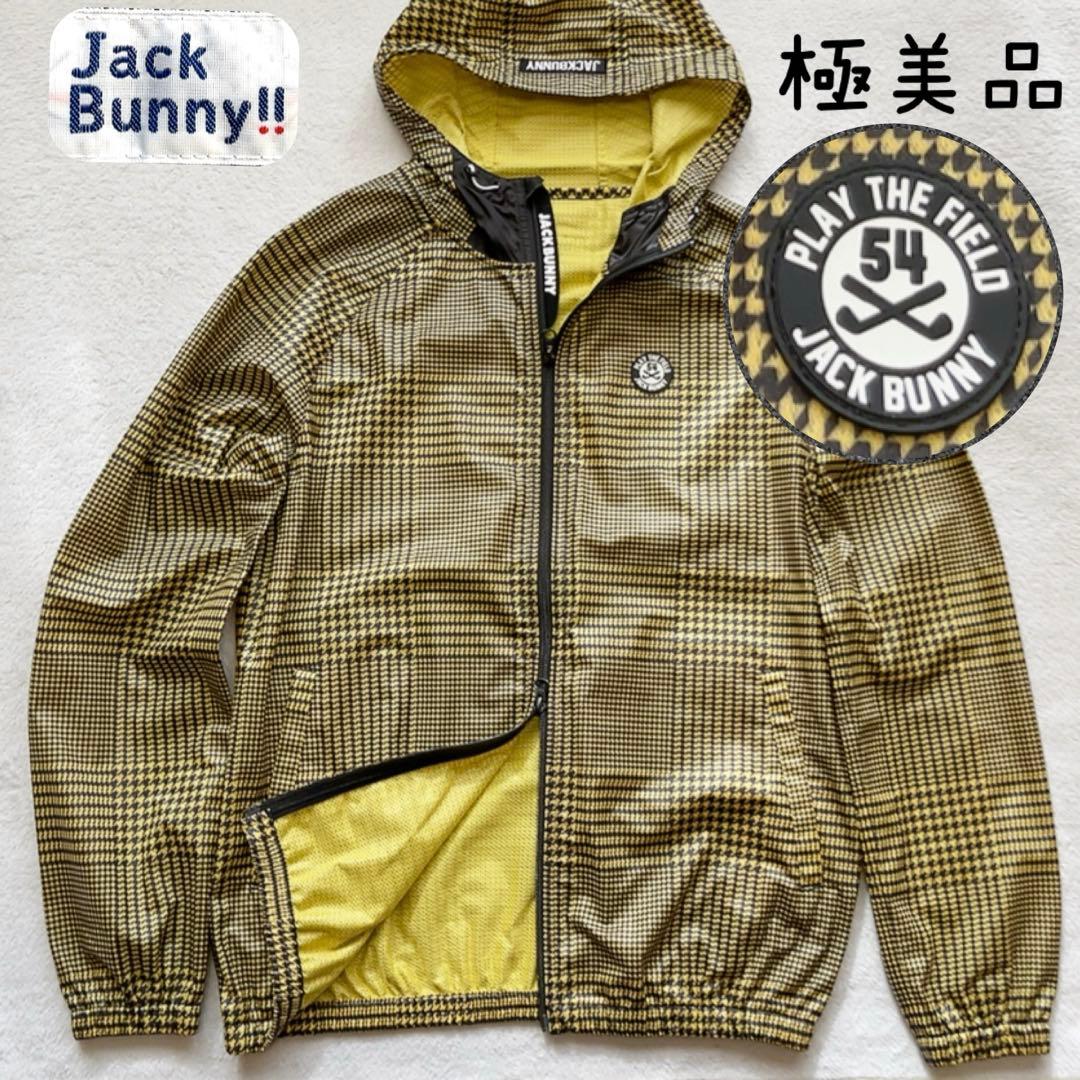 極美品　ジャックバニー　千鳥　グレンチェック　パーカー　ジャケット L　撥水