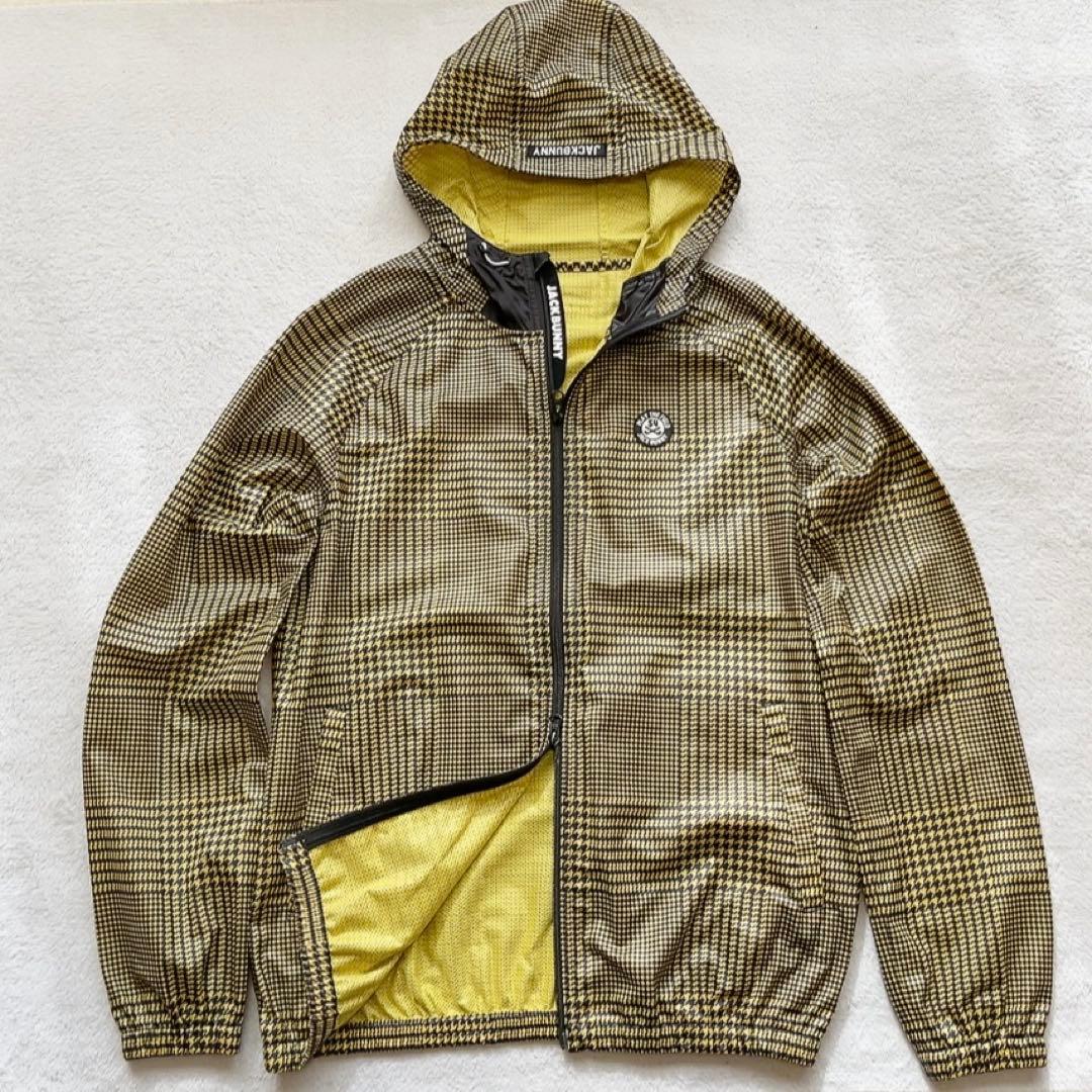 極美品　ジャックバニー　千鳥　グレンチェック　パーカー　ジャケット L　撥水