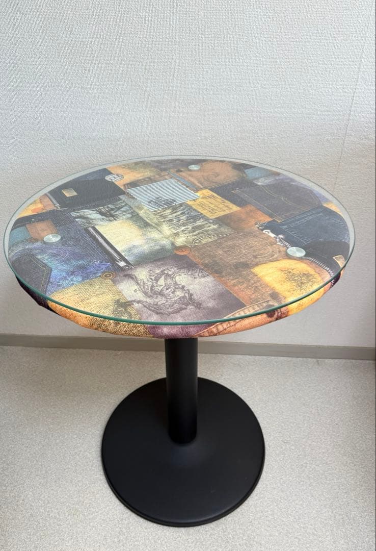 北欧風マルチカラー円形テーブル60×60