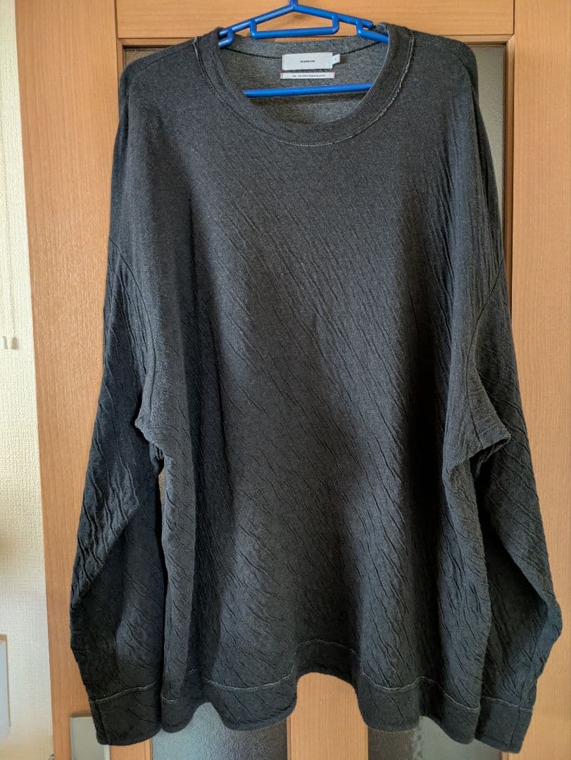 グラフペーパー24SS DoubleFace Jersey L/S D.GRAY