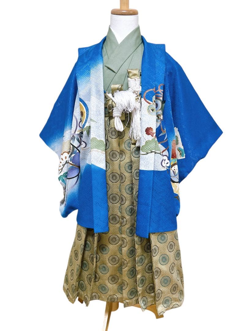 お買い得品♡七五三　5歳　男の子　セット　一式　青系　兜