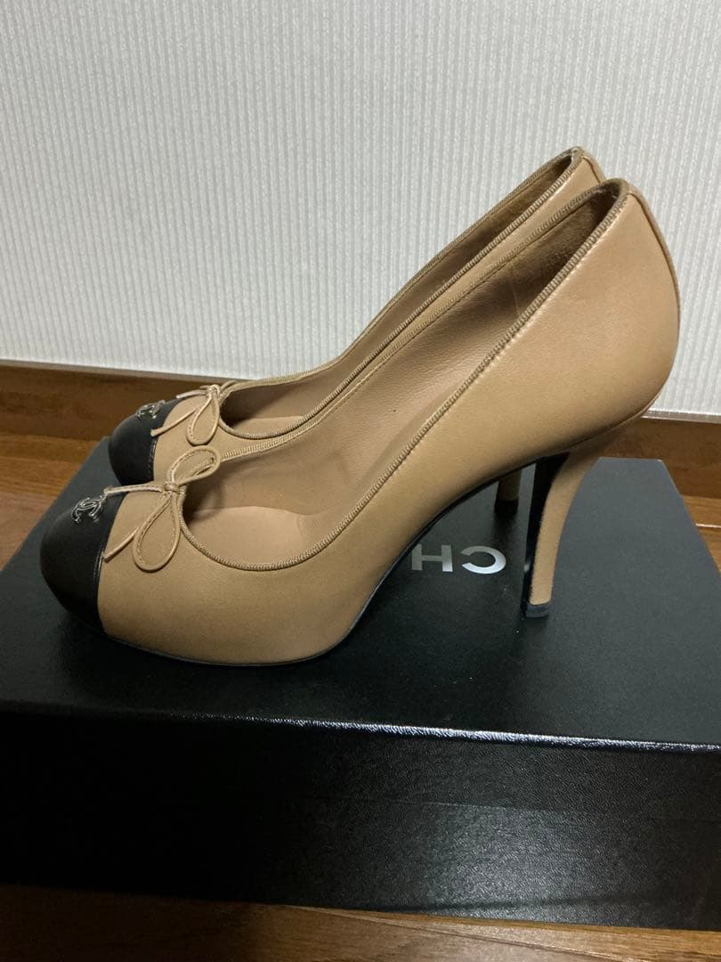 CHANEL ベージュ ハイヒール・パンプス 37c