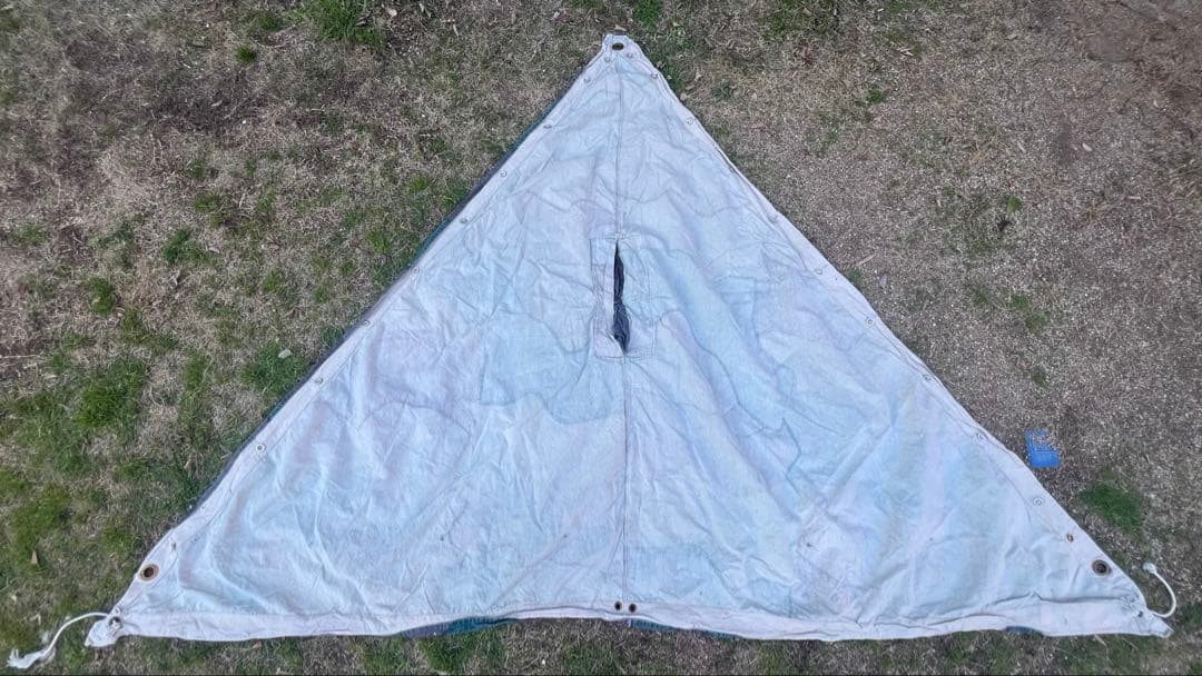 スウェーデン軍 三角 軍幕 USED コットン③