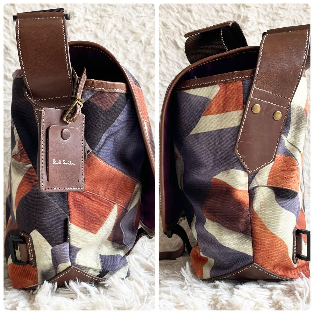 美品 Paul Smith メッセンジャーバッグ ユニオンジャックプリント