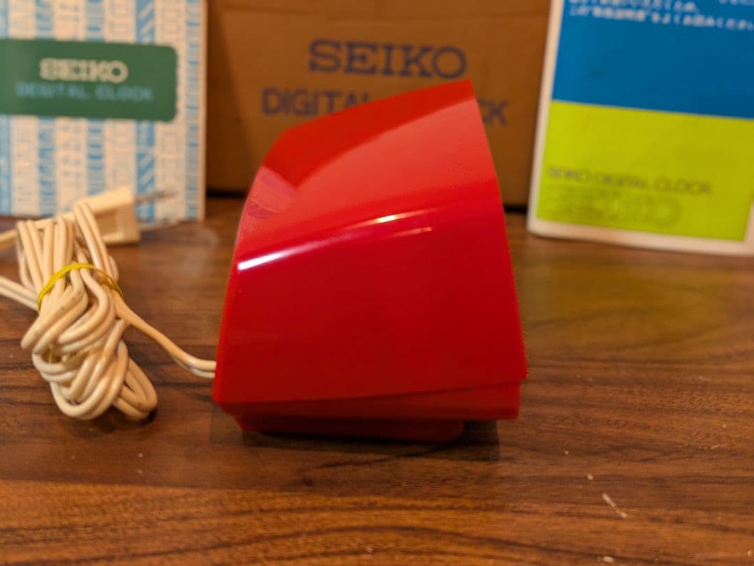 【ほぼ未使用・完動品】SEIKO パタパタ時計 DZ634 赤 元箱付 セイコー