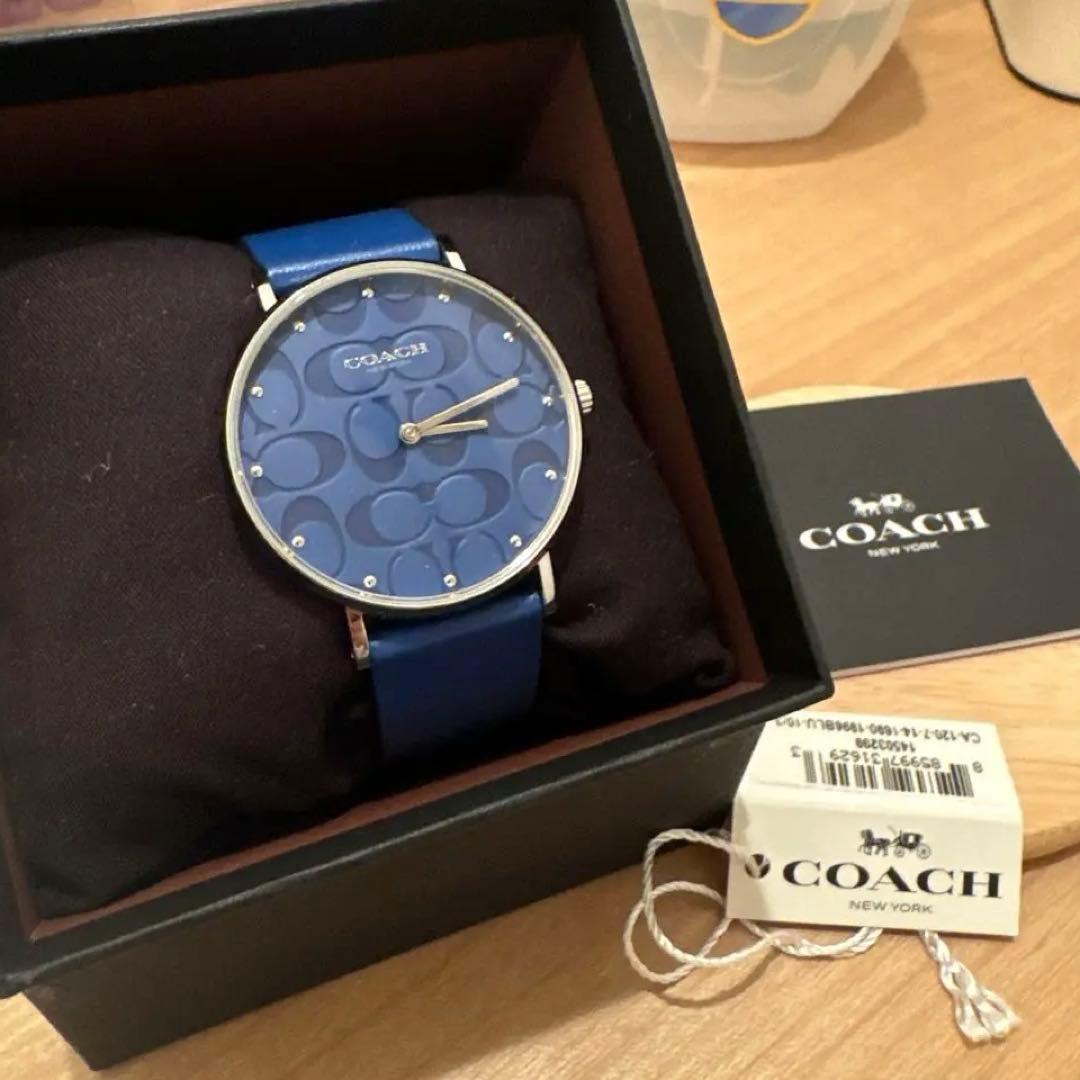 COACH クォーツ アナログ 腕時計 ブルー