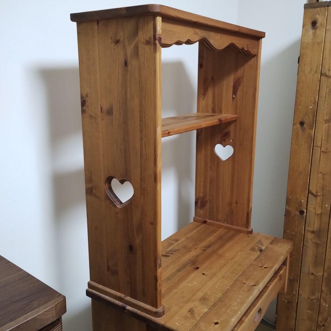 カントリー家具♡パソコンデスク ハート型くり抜き