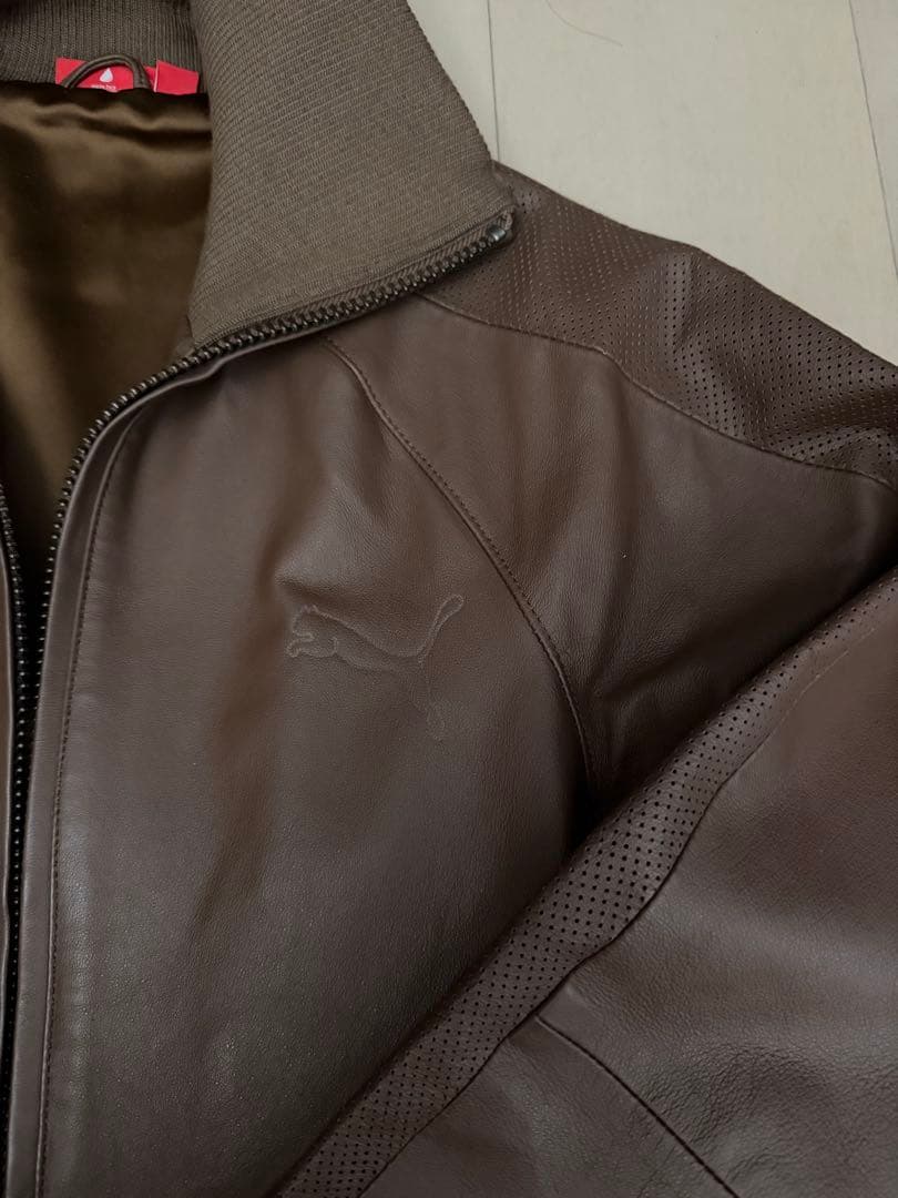 PUMA PELE レザージャケット XS ブラウン ペレ