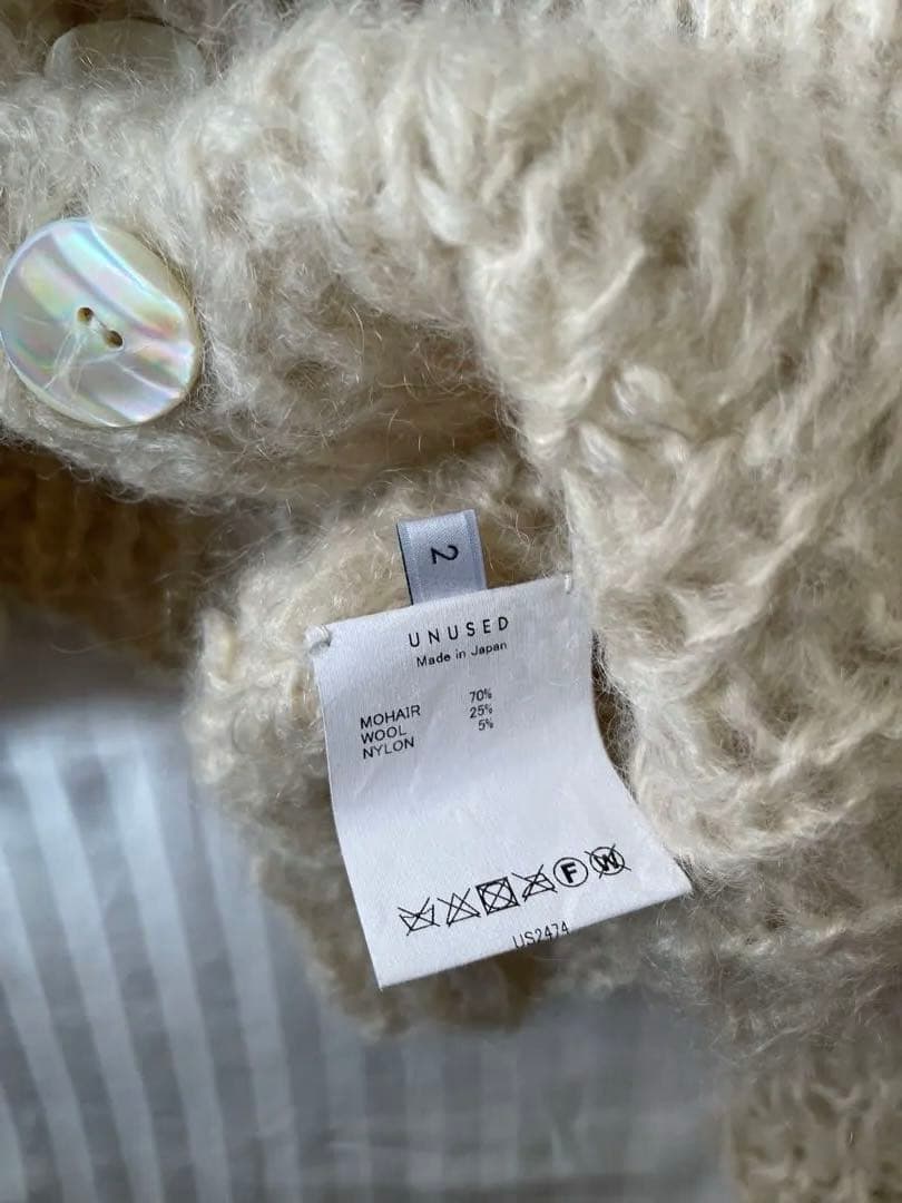 UNUSED(アンユーズド)Mohair knit cardigan