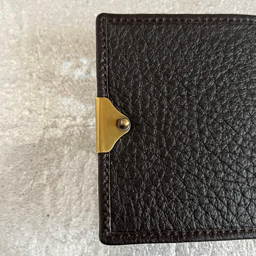 GUCCI グッチ マネークリップ　小銭入れ付き　メンズ レザー　 三つ折り財布