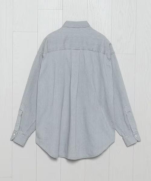 H BEAUTY&YOUTH H アイスウォッシュ デニムシャツ サイズ：M
