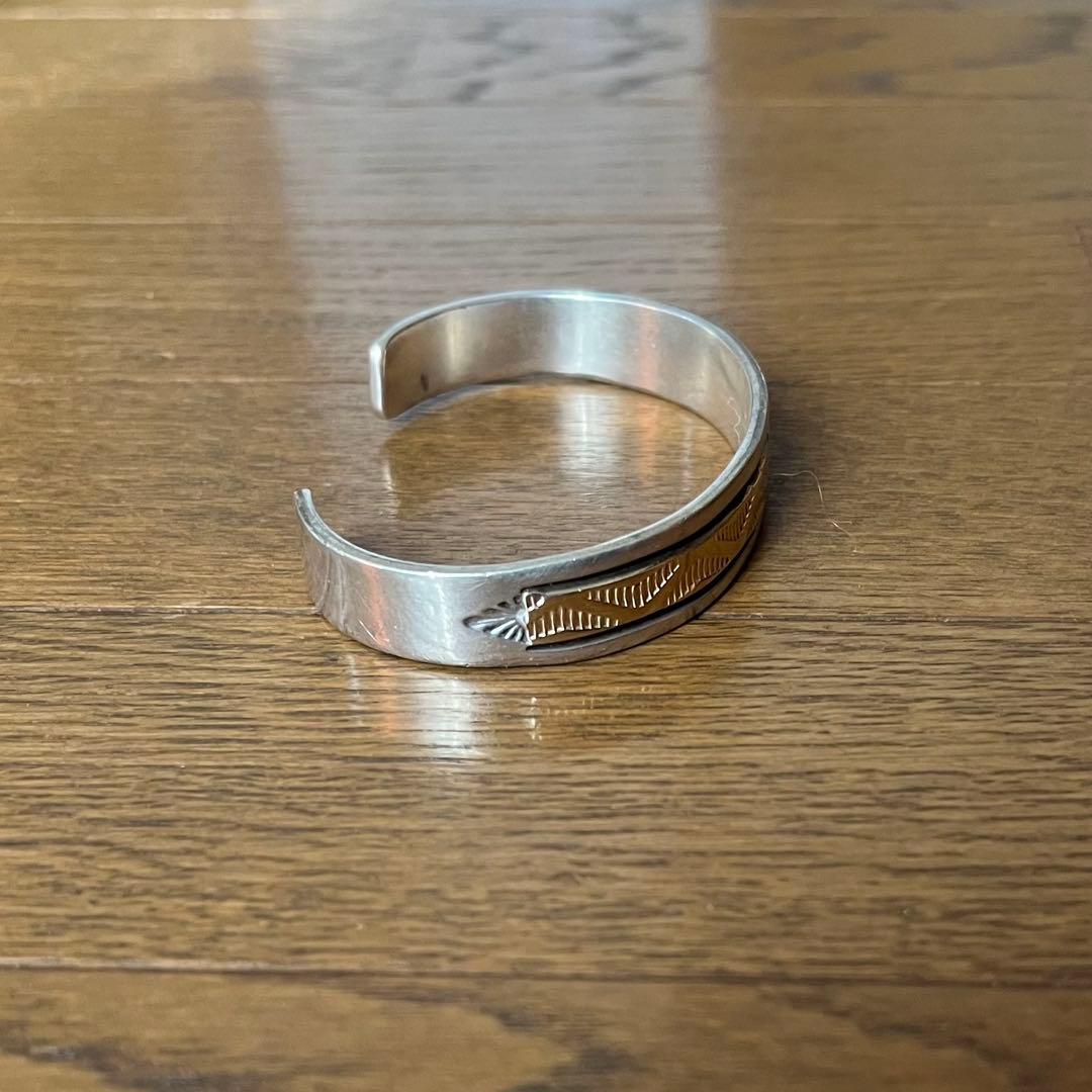 最終セール！希少　ブルースモーガン　14K×シルバー　ウォーターウェーブバングル