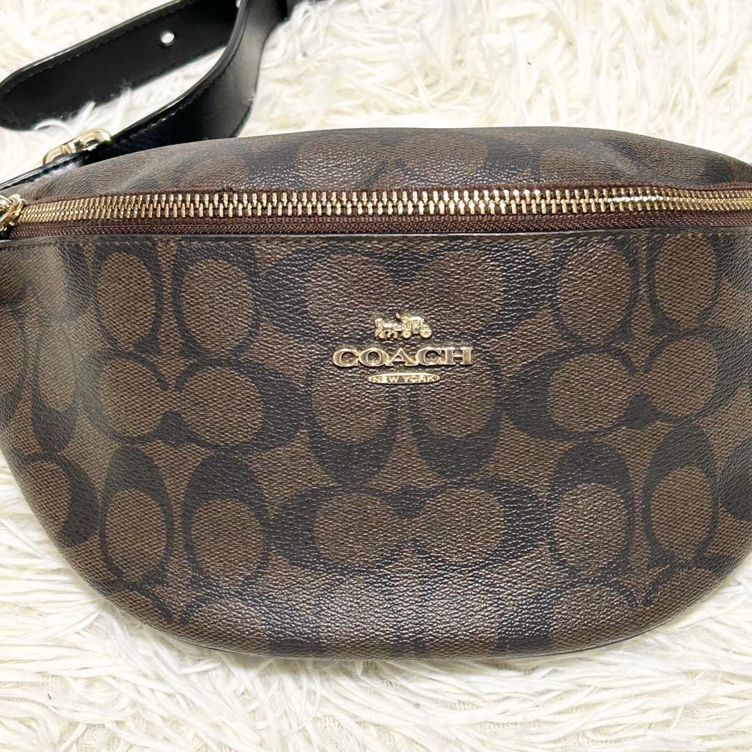 ✨極美品✨COACH コーチ シグネチャー ボディバッグ ウエストバッグ