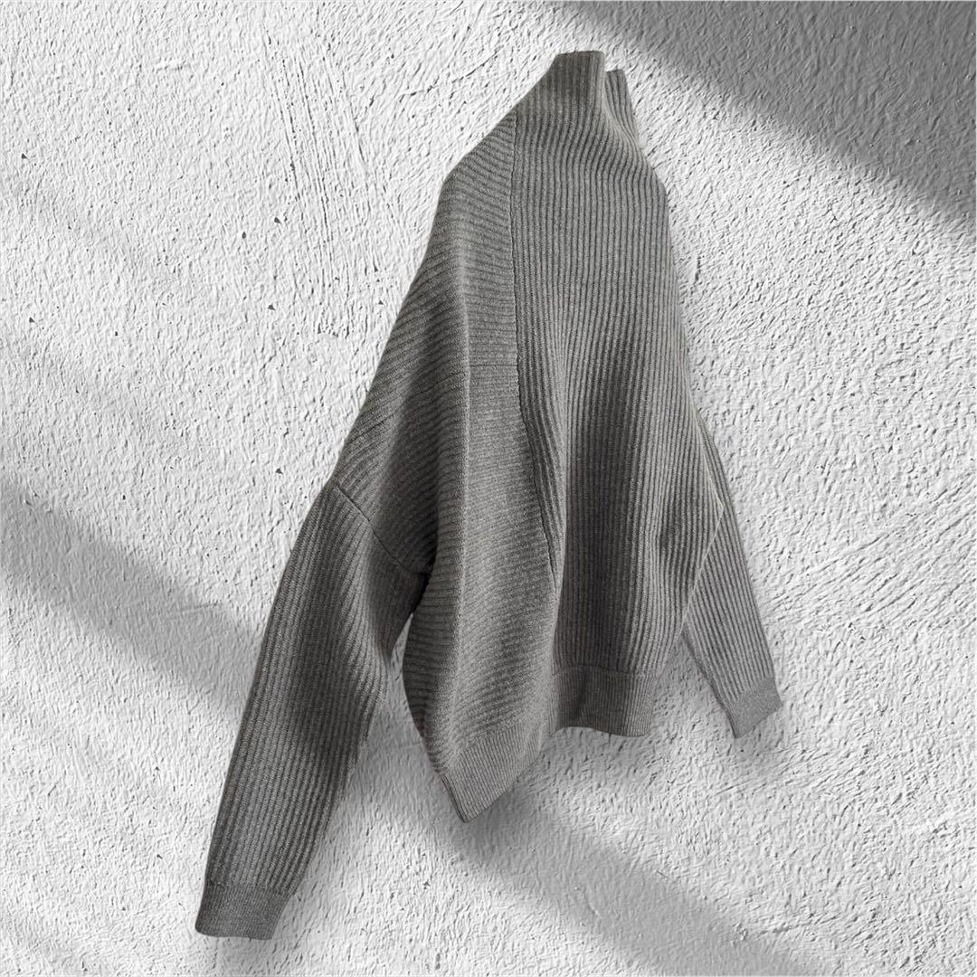 【希少サイズ✨️】Acne Studios 変形リブハイネックニット グレー M
