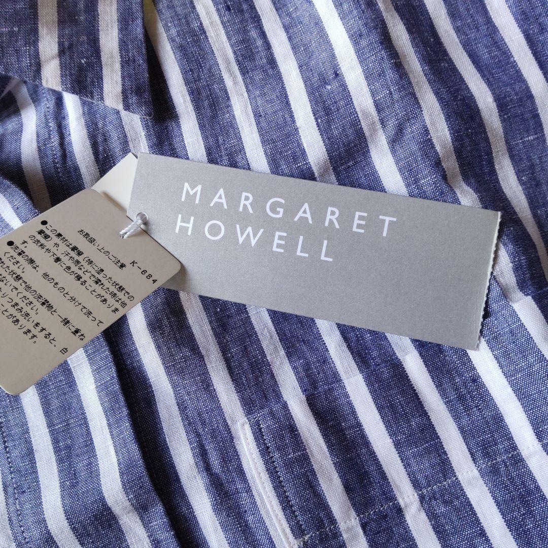 MARGARET HOWELL ストライプ 半袖シャツ L 新品未使用♡