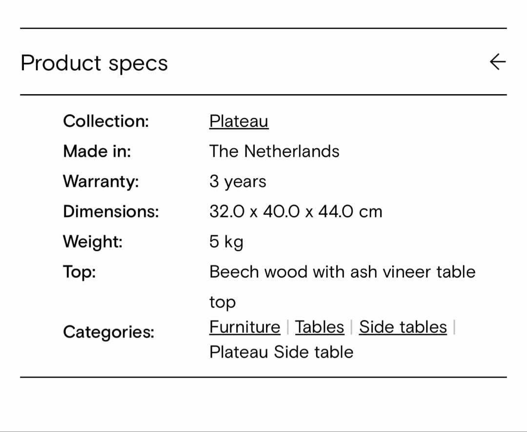 FEST（Amsterdam）Plateau Side table