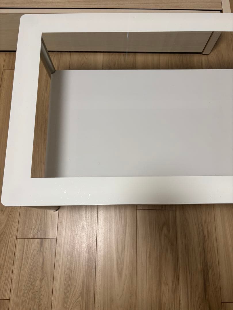 【値引き交渉可】送料込み美品　ローテーブル ホワイト　テーブル